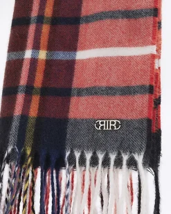 River Island check scarf Red Discount