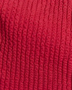 River Island crinkle bandeau bikini top Red Best