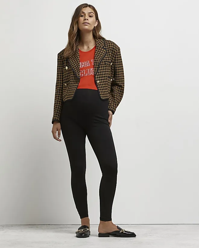 River Island cropped maternity t-shirt Red New