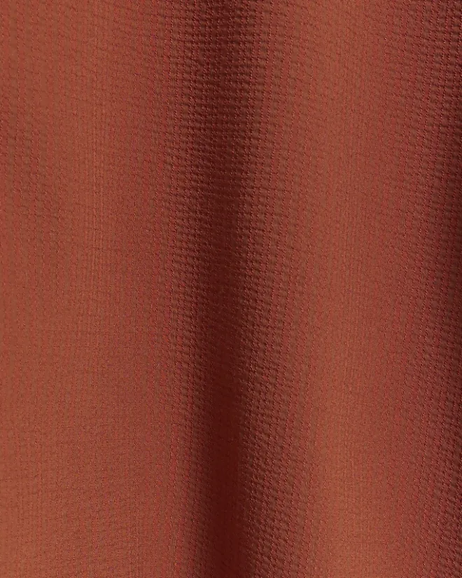 River Island regular fit seersucker revere shirt Red Fashion