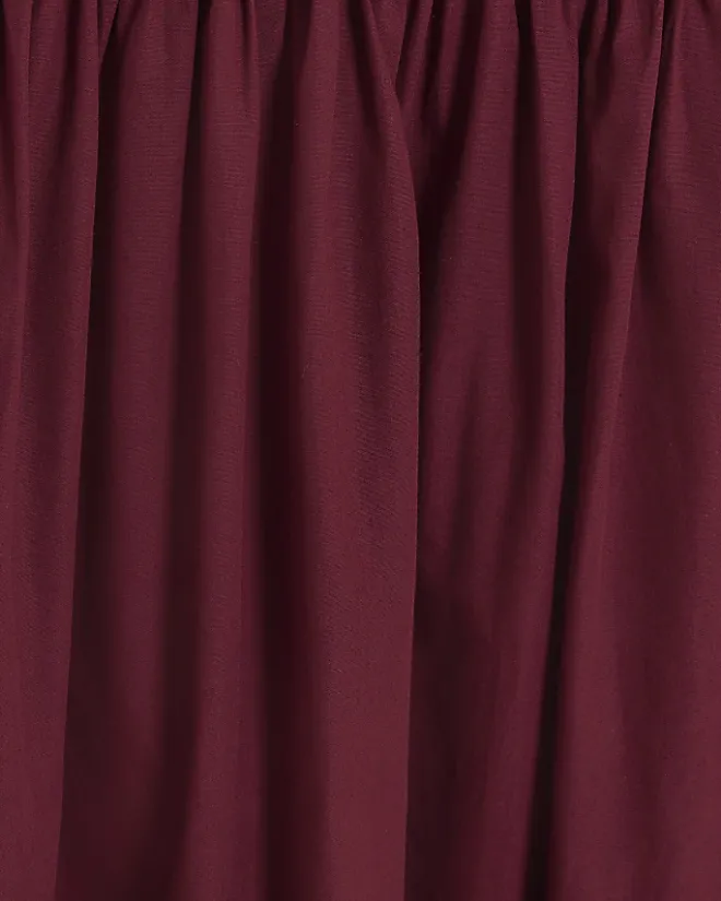 River Island rib long sleeve smock midi dress Red Discount