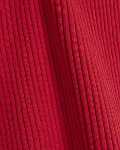 River Island rib peplum hem bodycon mini dress Red Hot