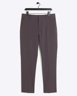 River Island slim fit suit trousers Red Clearance