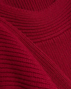 River Island square neck jumper mini dress Red Best
