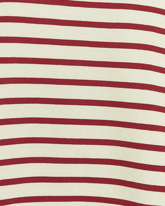 River Island stripe crop sweatshirt Red Best