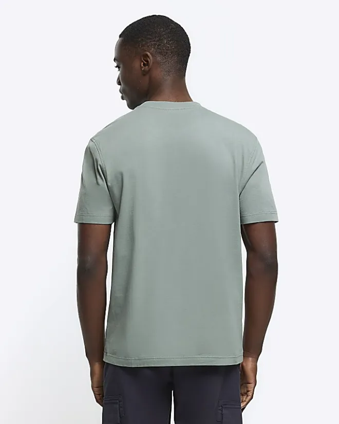 River Island Sage slim fit t-shirt Green New