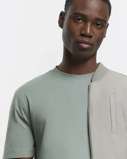 River Island Sage slim fit t-shirt Green New