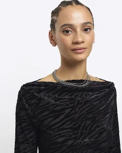 River Island Silver chain mix multirow necklace Grey Clearance