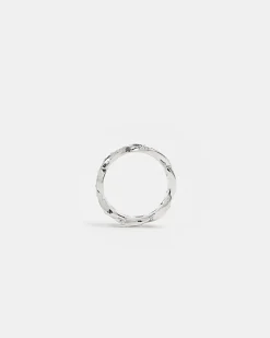 River Island Silver colour Chain Link Ring Grey Clearance