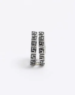 River Island Silver Colour Greek Split Ring Grey Online
