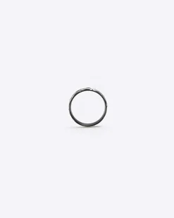 River Island Silver colour stainless steel etched ring Grey Hot