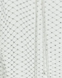 River Island Silver Diamante Net Body Chain Grey Discount