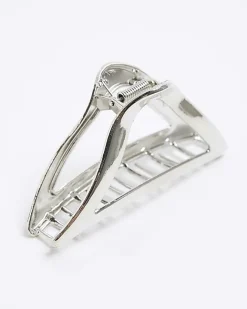 River Island Silver Triangle Hair Claw Grey Sale