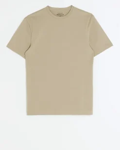 River Island muscle fit t-shirt Stone Sale