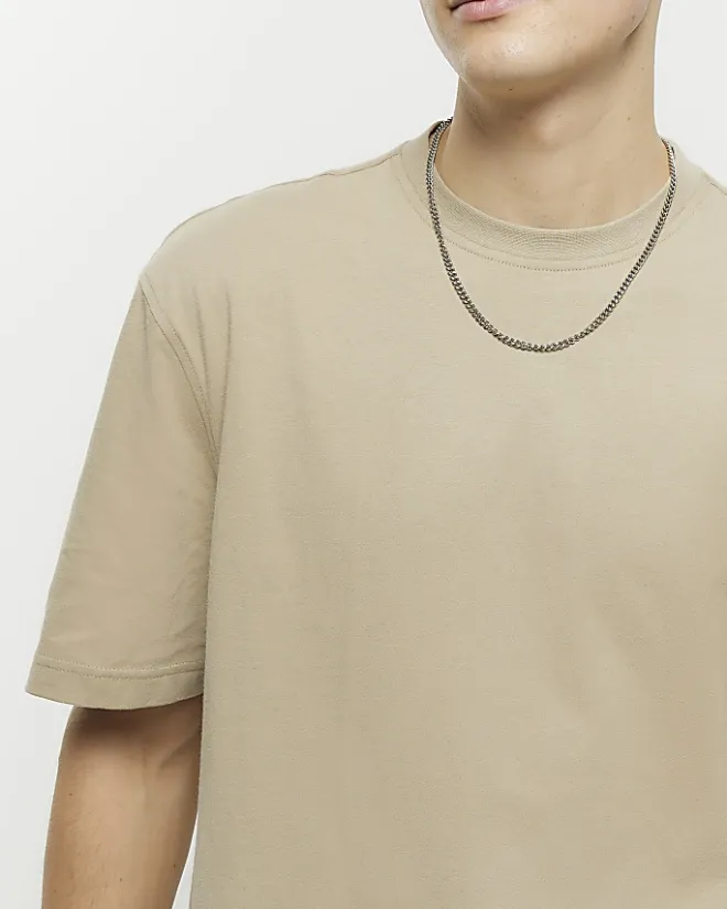 River Island regular fit t-shirt Stone New