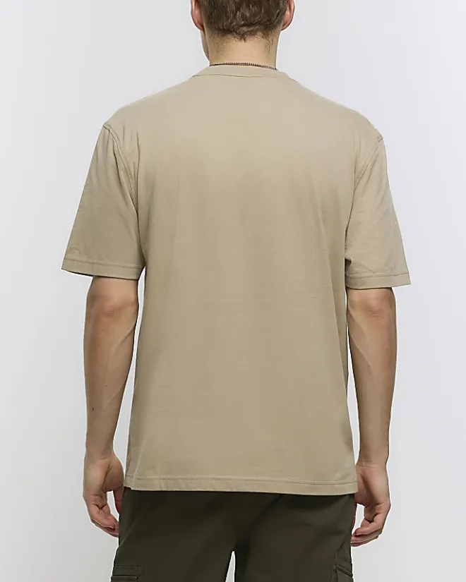 River Island regular fit t-shirt Stone New