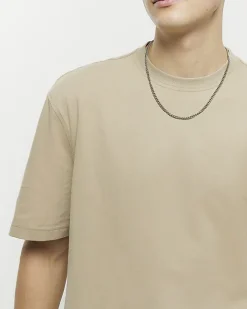 River Island regular fit t-shirt Stone New