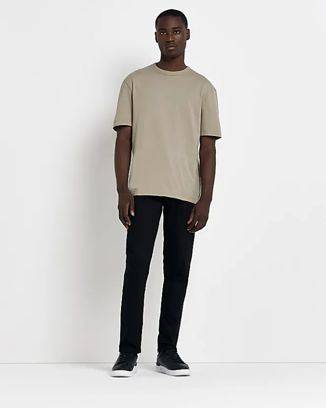 River Island regular fit t-shirt Stone Clearance