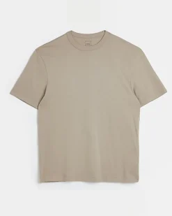 River Island regular fit t-shirt Stone Clearance