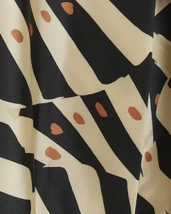 River Island Stone satin stripe longline duster coat Cream Sale