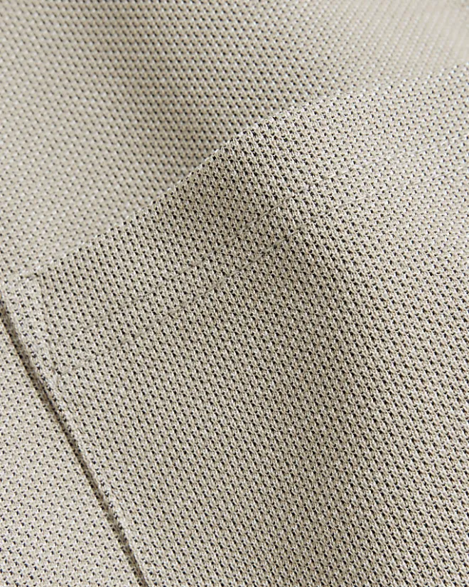River Island slim fit textured zip up sweatshirt Stone Hot