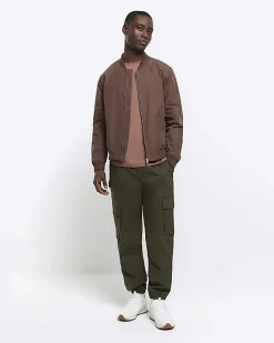 River Island slim fit t-shirt Stone Discount