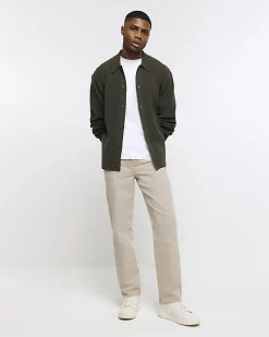 River Island Stone straight fit jeans Grey Discount