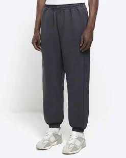 River Island Washed oversized fit joggers Black Sale