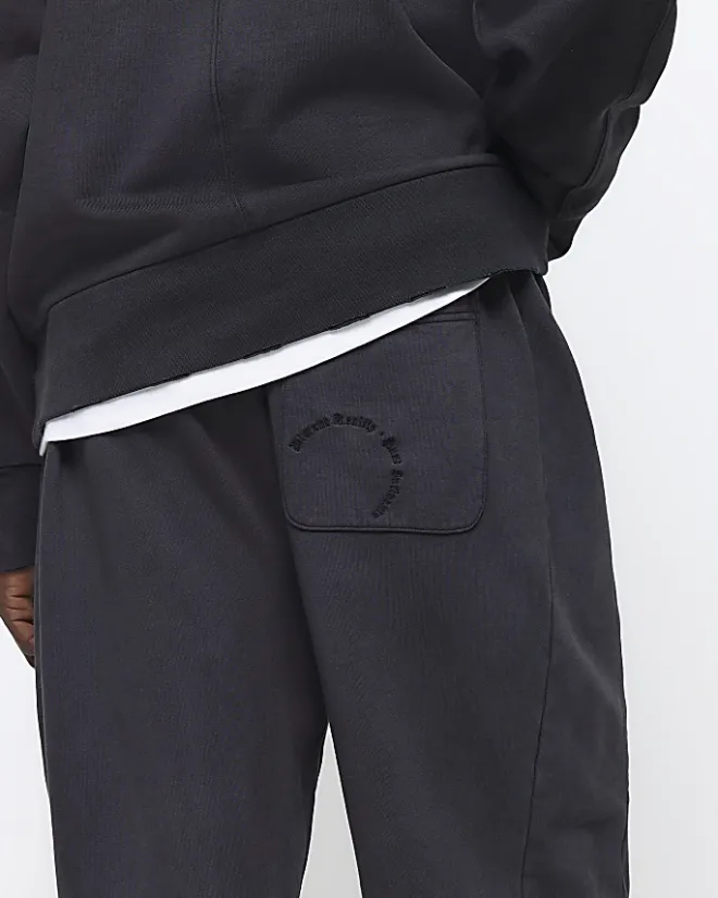 River Island Washed oversized fit joggers Black Sale