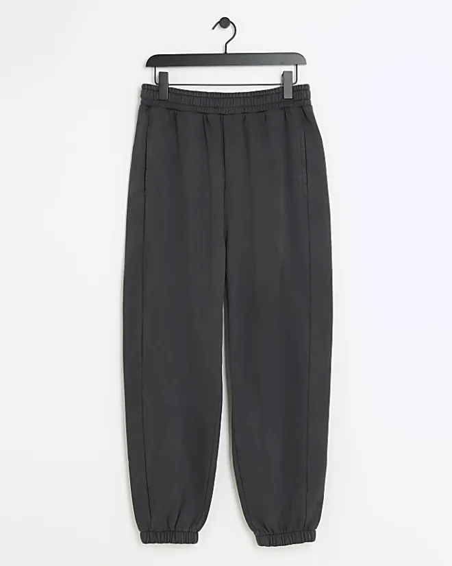 River Island Washed oversized fit joggers Black Sale