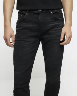 River Island Washed skinny fit jeans Black Sale