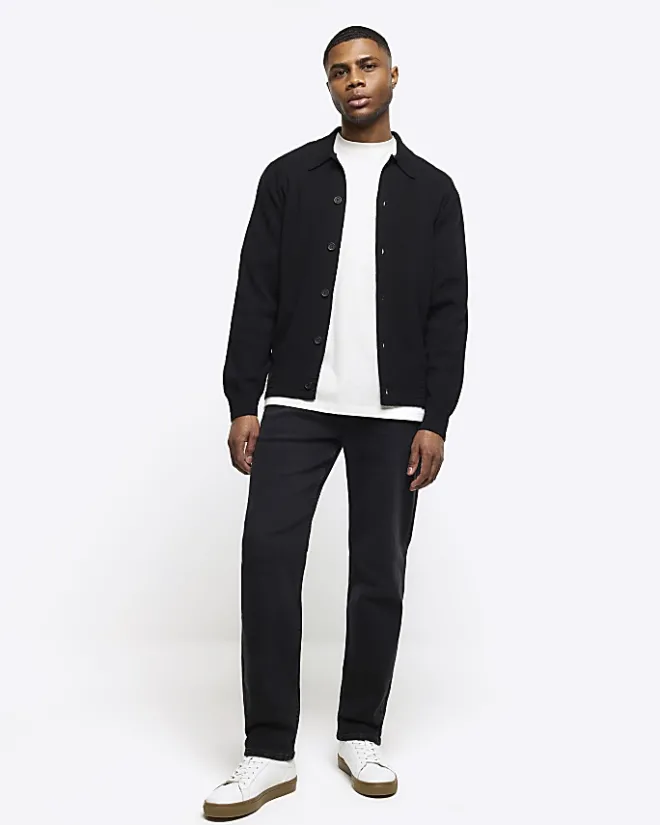 River Island Washed slim fit jeans Black Fashion