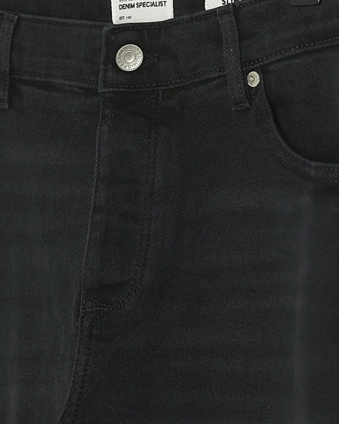 River Island Washed slim fit jeans Black Fashion