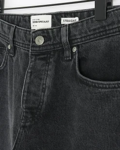 River Island Washed straight fit jeans Black Outlet