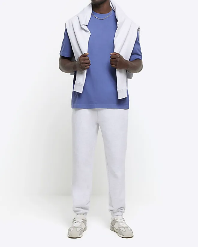 River Island Washed RI studio regular fit t-shirt Blue New