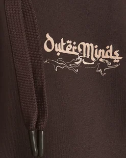 River Island Washed regular fit graphic hoodie Brown New