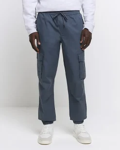 River Island Washed regular fit cargo joggers Green Outlet