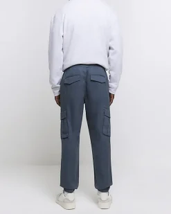 River Island Washed regular fit cargo joggers Green Outlet