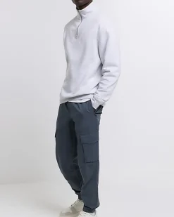 River Island Washed regular fit cargo joggers Green Outlet
