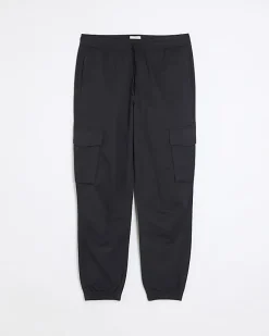 River Island Washed slim fit cargo joggers Navy Hot