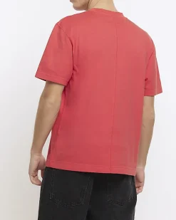 River Island Washed RI Studio regular fit t-shirt Red Best