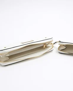 River Island 2 in 1 monogram purse White Best