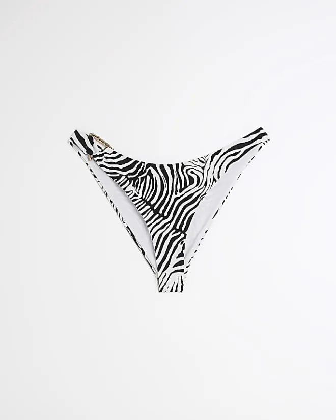 River Island animal print bikini bottoms White Sale