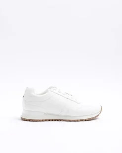 River Island embossed trainers White Hot