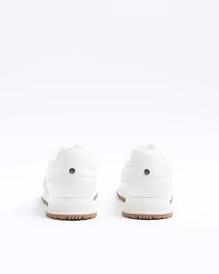 River Island embossed trainers White Hot