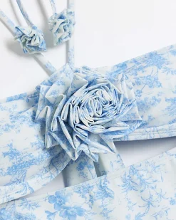 River Island floral corsage swimsuit White Best