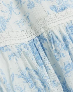 River Island floral plunge beach mini dress White Clearance