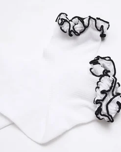 River Island frill ankle socks White Clearance