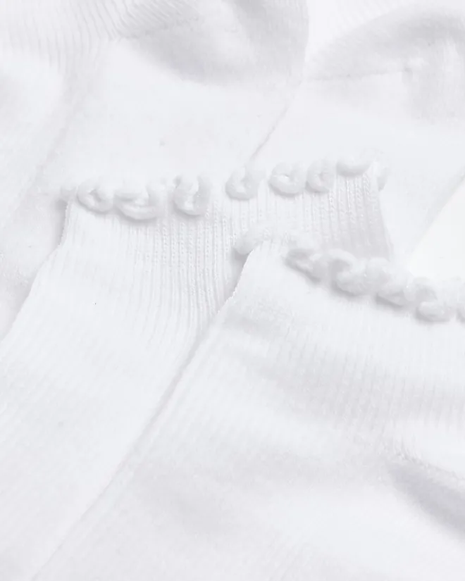 River Island frill socks multipack White New