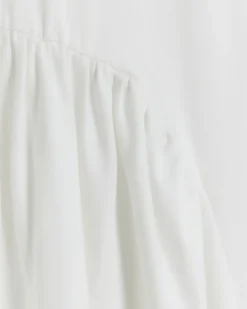 River Island godet detail t-shirt midi dress White Best
